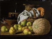 Luis Eugenio Melendez Still Life with Melon and Pears France oil painting artist